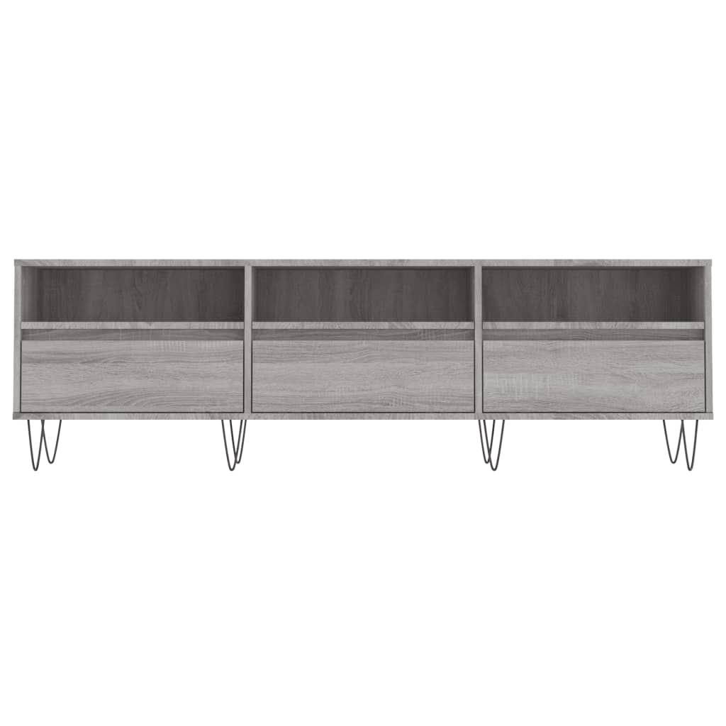 Meuble TV sonoma gris 150x30x44,5 cm bois d'ingénierie - XIOS