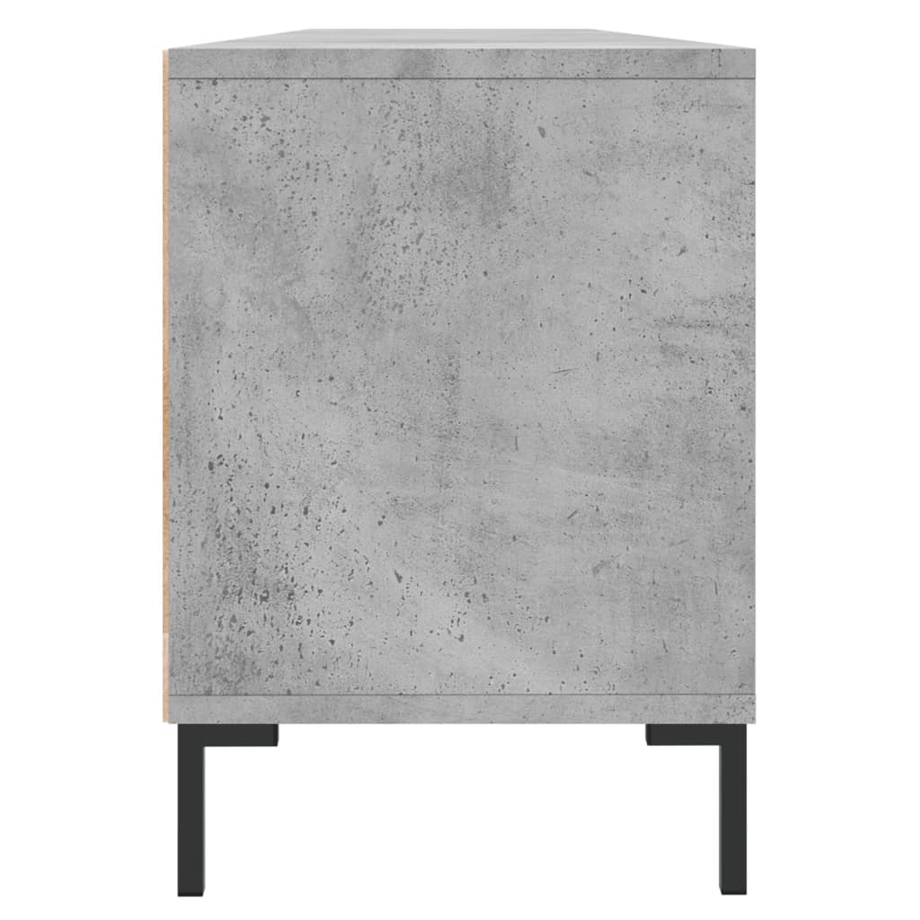 Meuble TV gris béton 150x30x44,5 cm bois d'ingénierie - XIOS