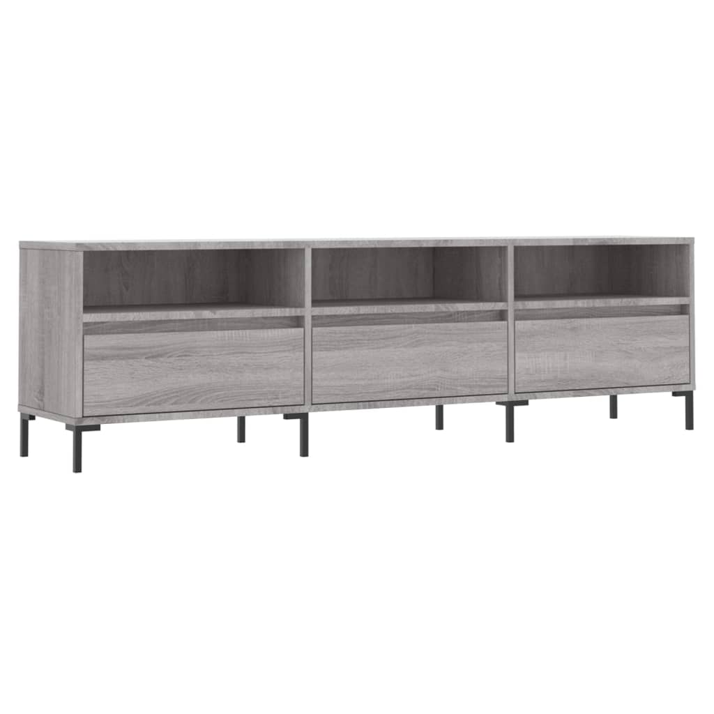 Meuble TV sonoma gris 150x30x44,5 cm bois d'ingénierie - XIOS