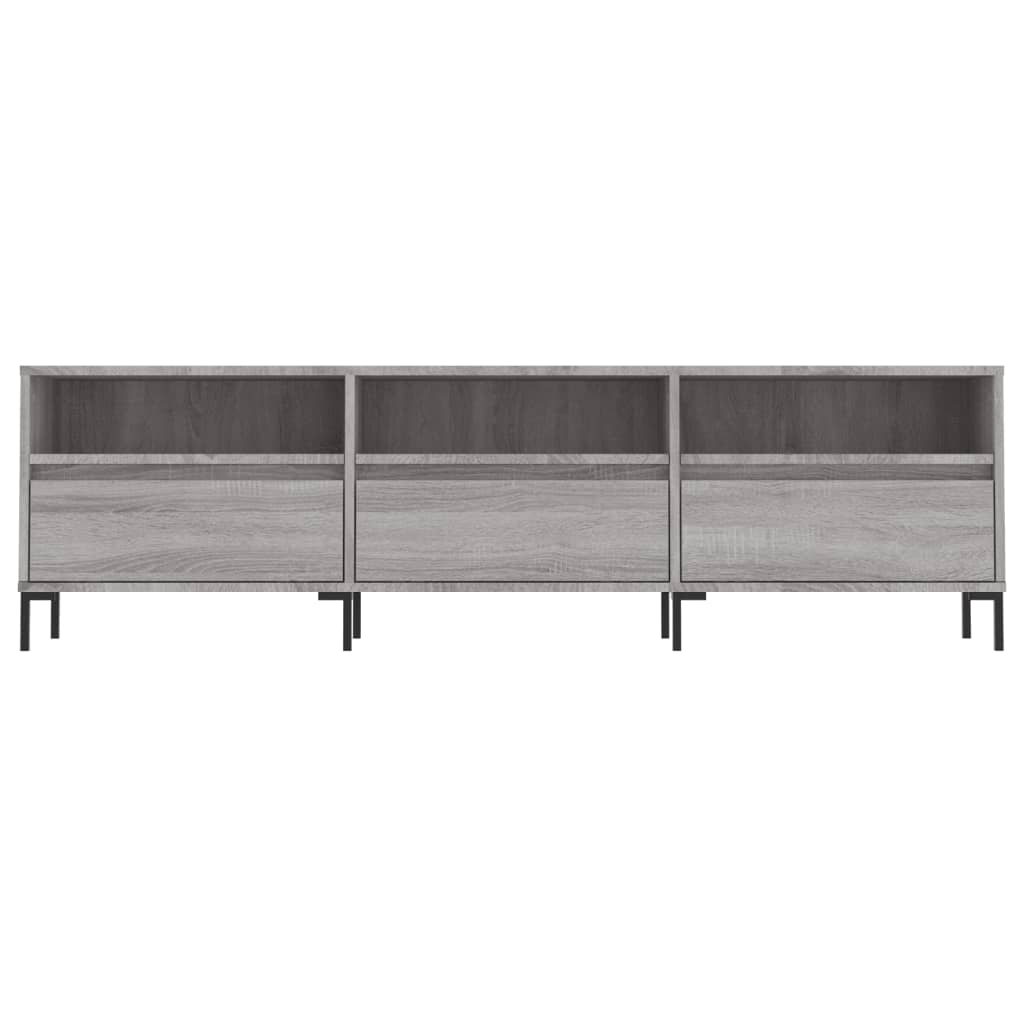 Meuble TV sonoma gris 150x30x44,5 cm bois d'ingénierie - XIOS