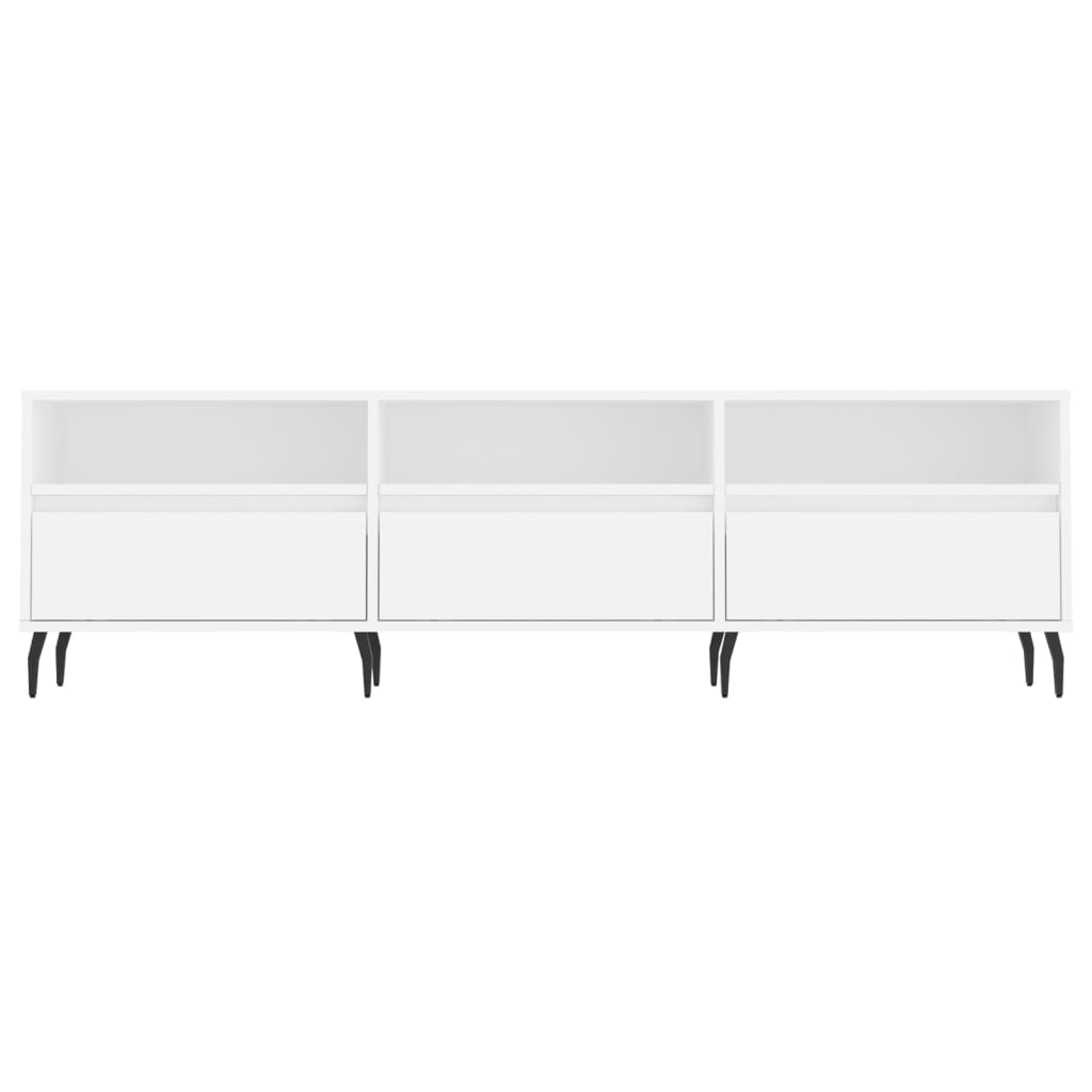 Meuble TV blanc 150x30x44,5 cm bois d'ingénierie - XIOS