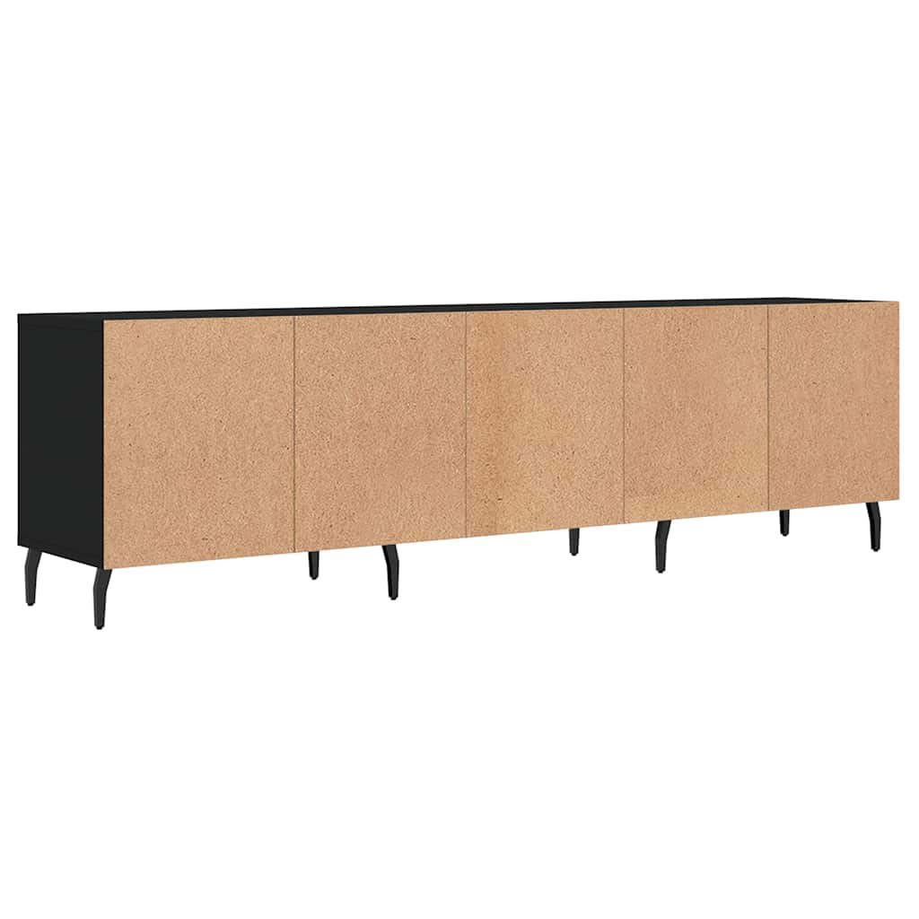 Meuble TV noir 150x30x44,5 cm bois d'ingénierie - XIOS