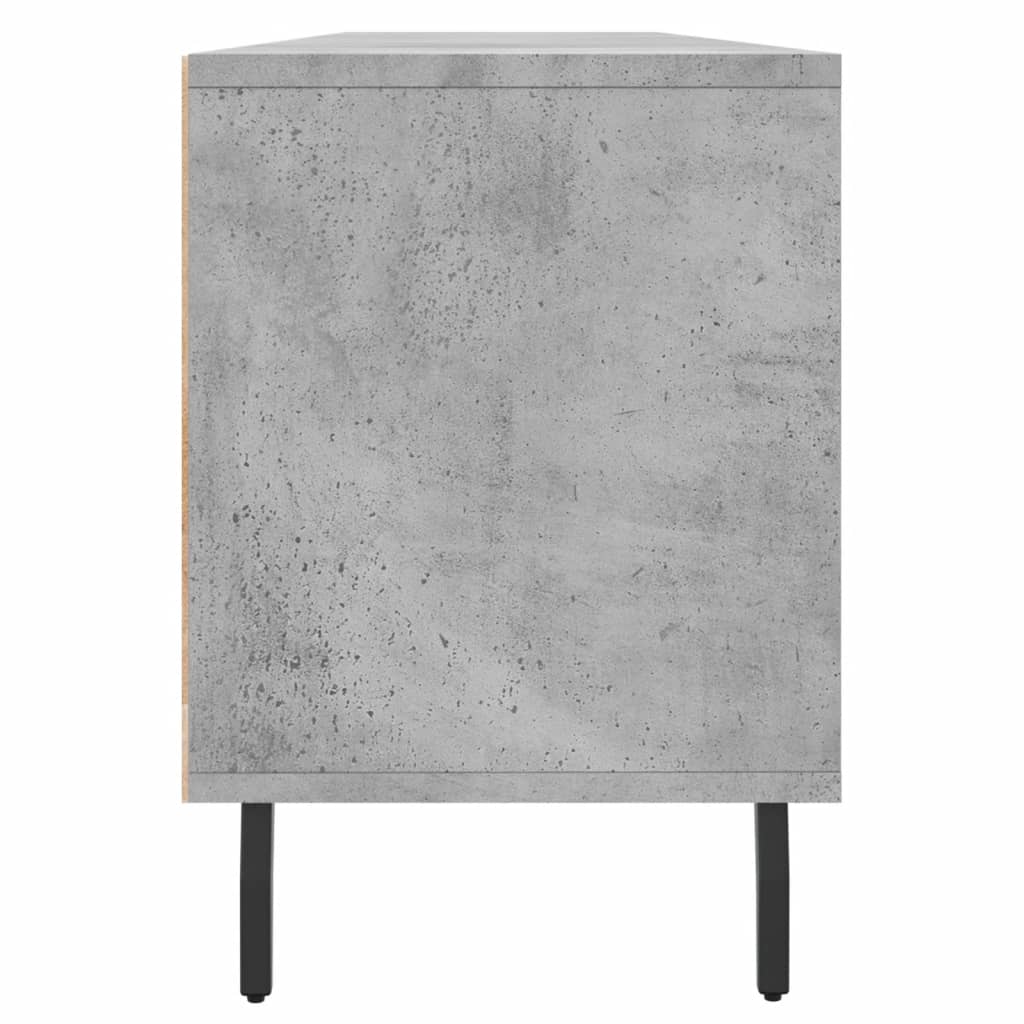 Meuble TV gris béton 150x30x44,5 cm bois d'ingénierie - XIOS