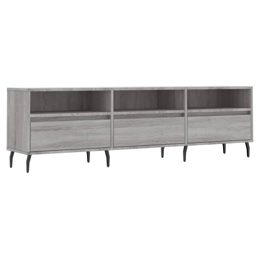 Meuble TV sonoma gris 150x30x44,5 cm bois d'ingénierie - XIOS