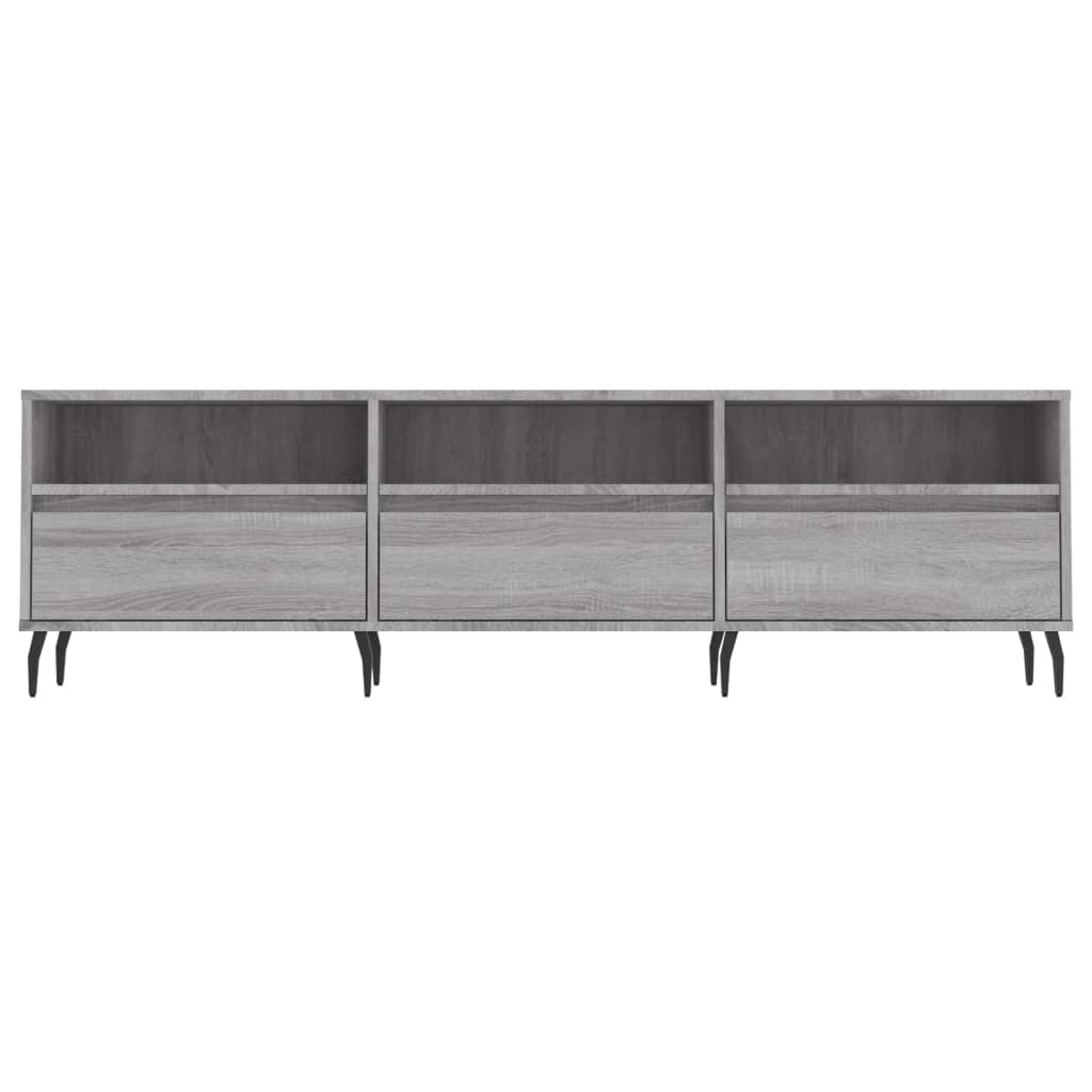 Meuble TV sonoma gris 150x30x44,5 cm bois d'ingénierie - XIOS