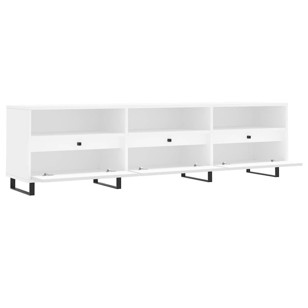 Meuble TV blanc 150x30x44,5 cm bois d'ingénierie - XIOS
