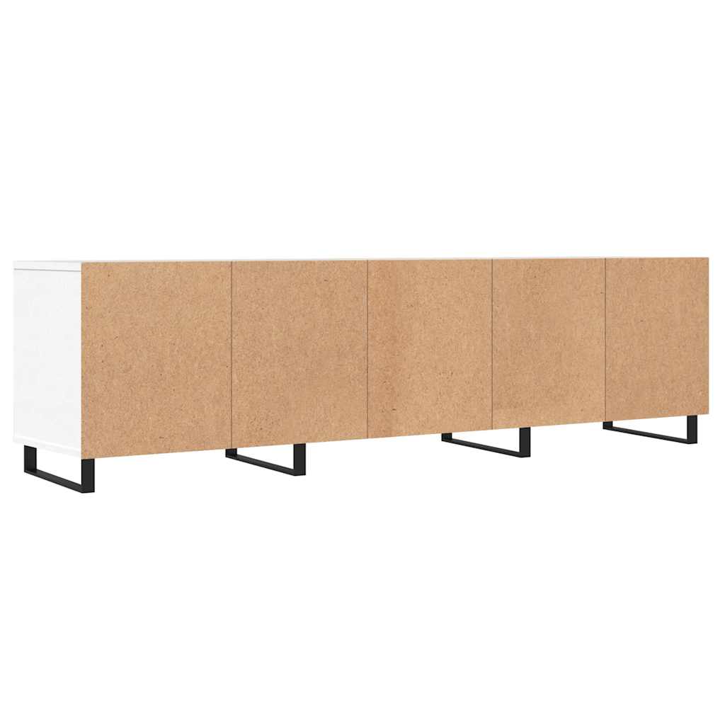Meuble TV blanc 150x30x44,5 cm bois d'ingénierie - XIOS