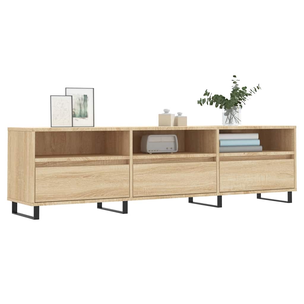 Meuble TV chêne sonoma 150x30x44,5 cm bois d'ingénierie - XIOS
