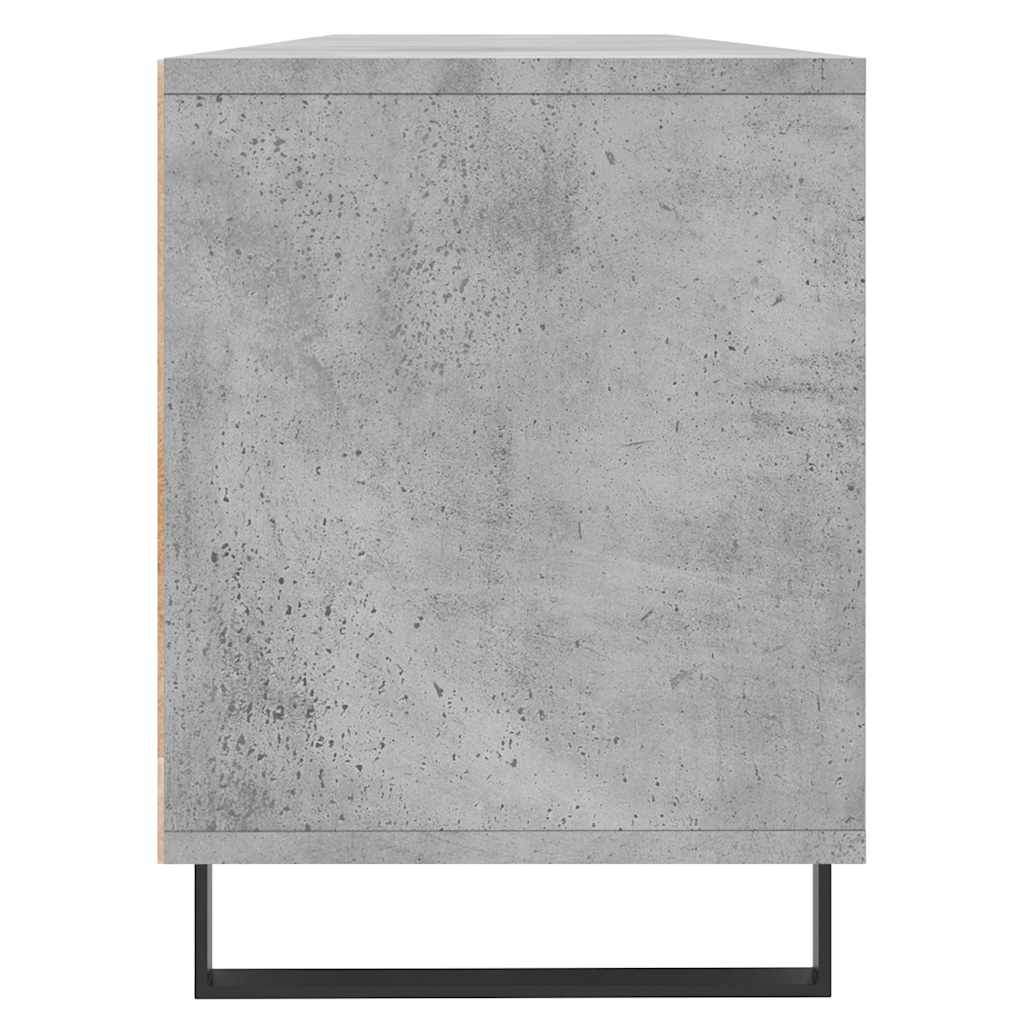 Meuble TV gris béton 150x30x44,5 cm bois d'ingénierie - XIOS