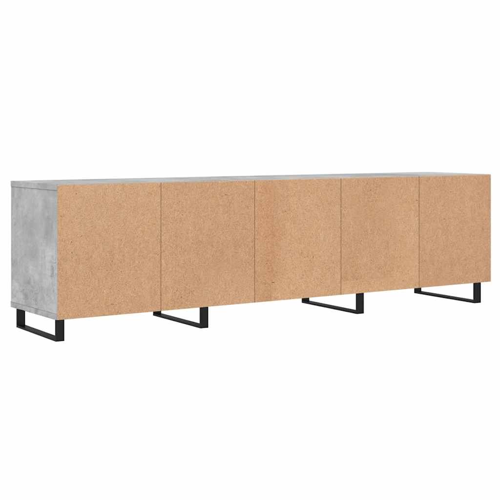 Meuble TV gris béton 150x30x44,5 cm bois d'ingénierie - XIOS