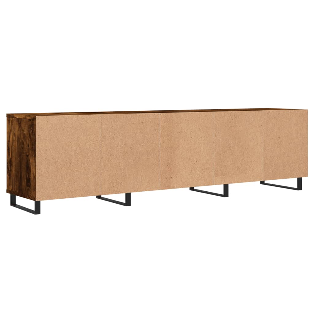 Meuble TV chêne fumé 150x30x44,5 cm bois d'ingénierie - XIOS