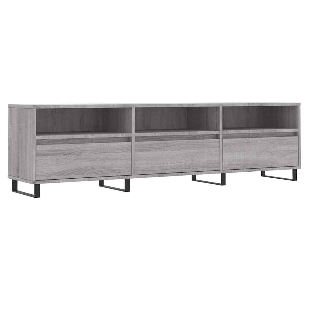 Meuble TV sonoma gris 150x30x44,5 cm bois d'ingénierie - XIOS
