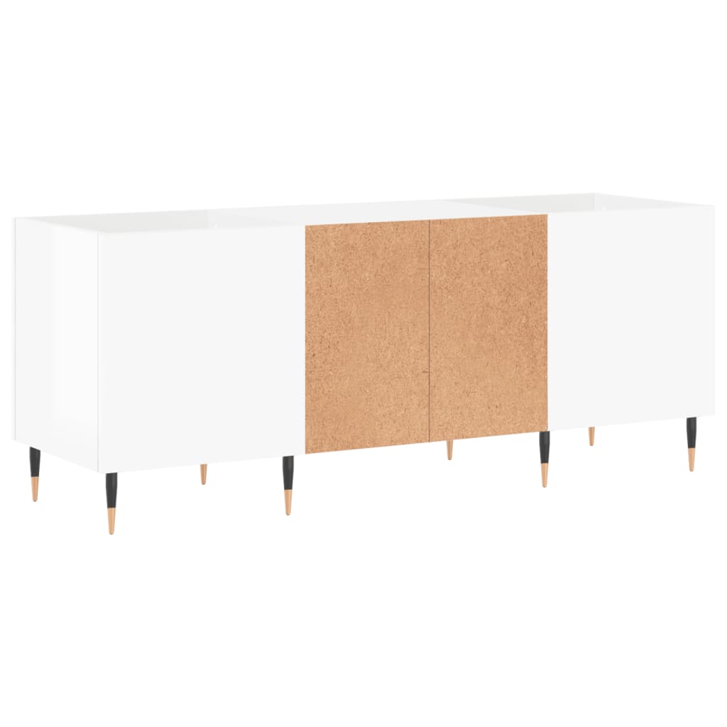 Armoire à disques blanc brillant 121x38x48 cm bois d'ingénierie - XIOS