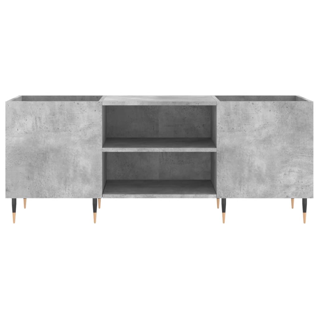 Armoire à disques gris béton 121x38x48 cm bois d'ingénierie - XIOS