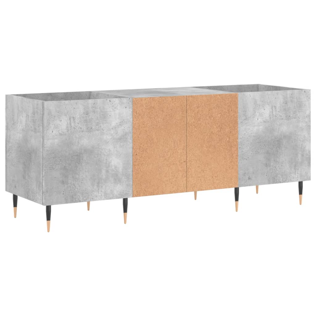 Armoire à disques gris béton 121x38x48 cm bois d'ingénierie - XIOS