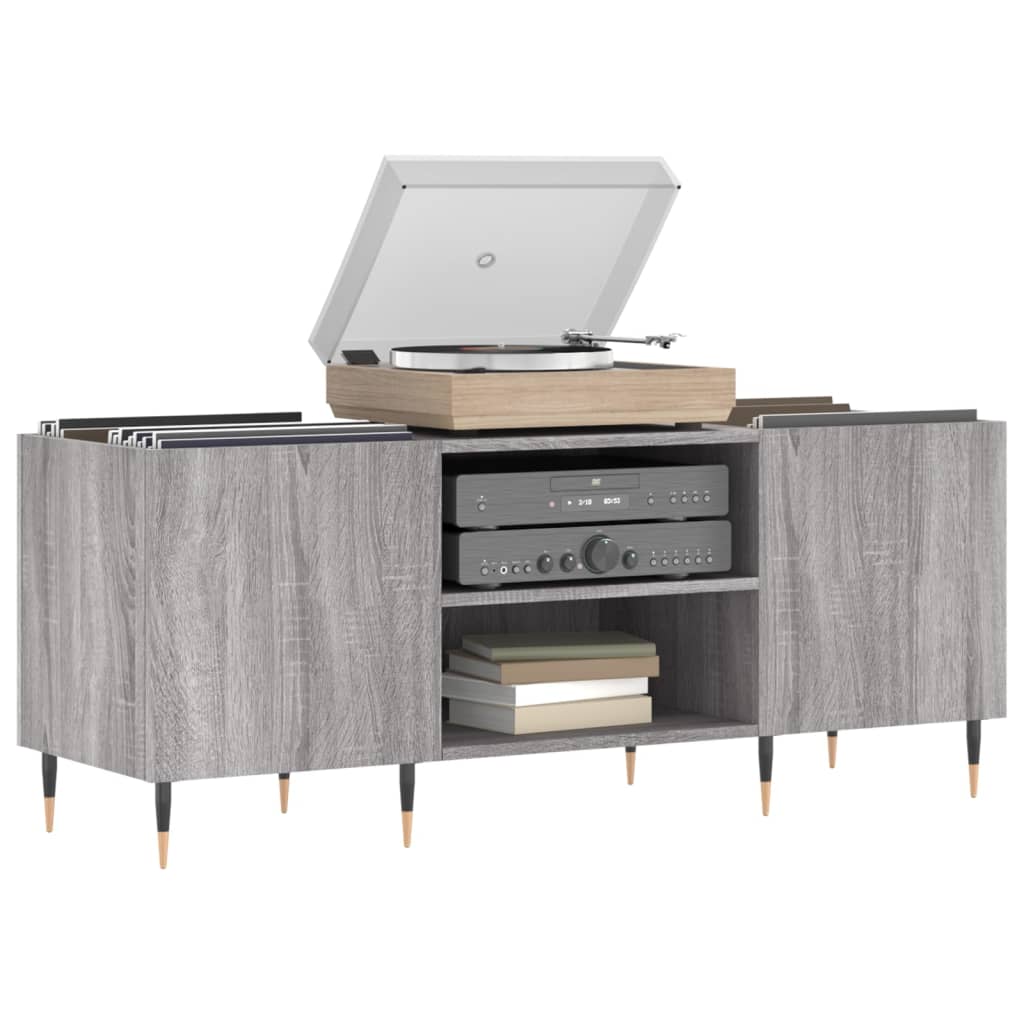 Armoire à disques sonoma gris 121x38x48 cm bois d'ingénierie - XIOS