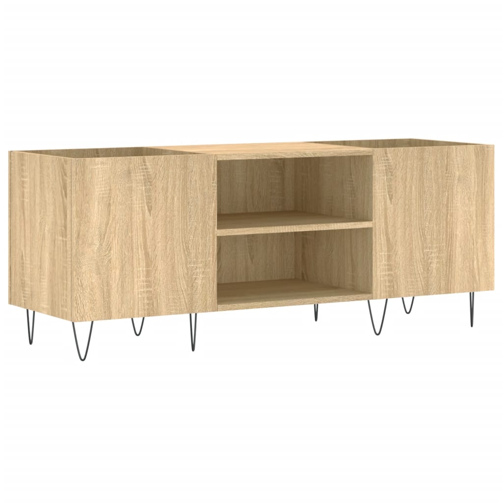 Armoire à disques chêne sonoma 121x38x48 cm bois d'ingénierie XIOS