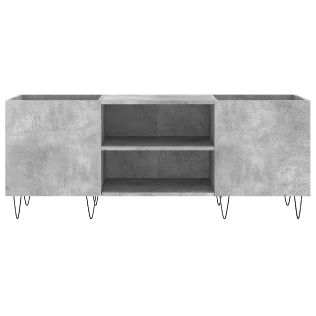 Armoire à disques gris béton 121x38x48 cm bois d'ingénierie - XIOS