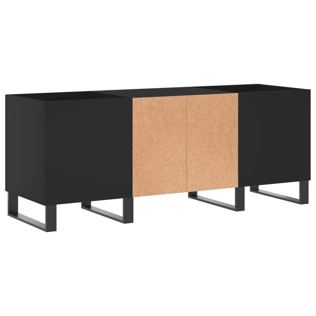 Armoire à disques noir 121x38x48 cm bois d'ingénierie - XIOS