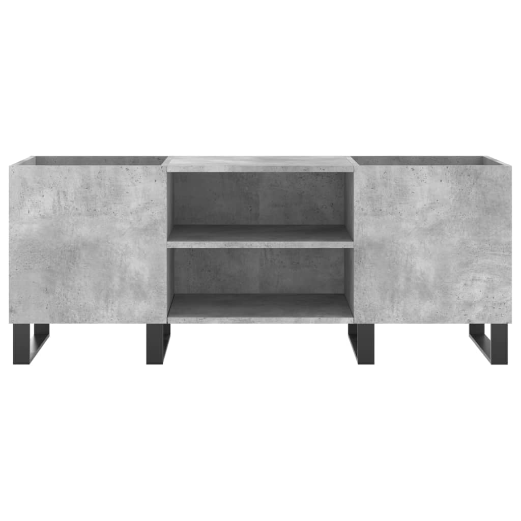 Armoire à disques gris béton 121x38x48 cm bois d'ingénierie - XIOS