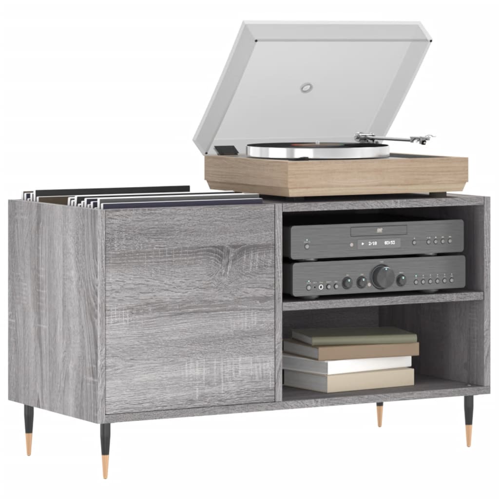 Armoire à disques sonoma gris 85x38x48 cm bois d'ingénierie - XIOS