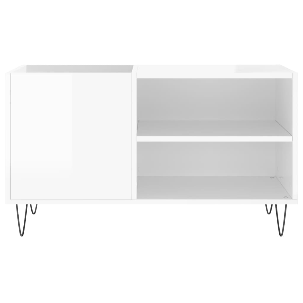 Armoire à disques blanc brillant 85x38x48 cm bois d'ingénierie - XIOS