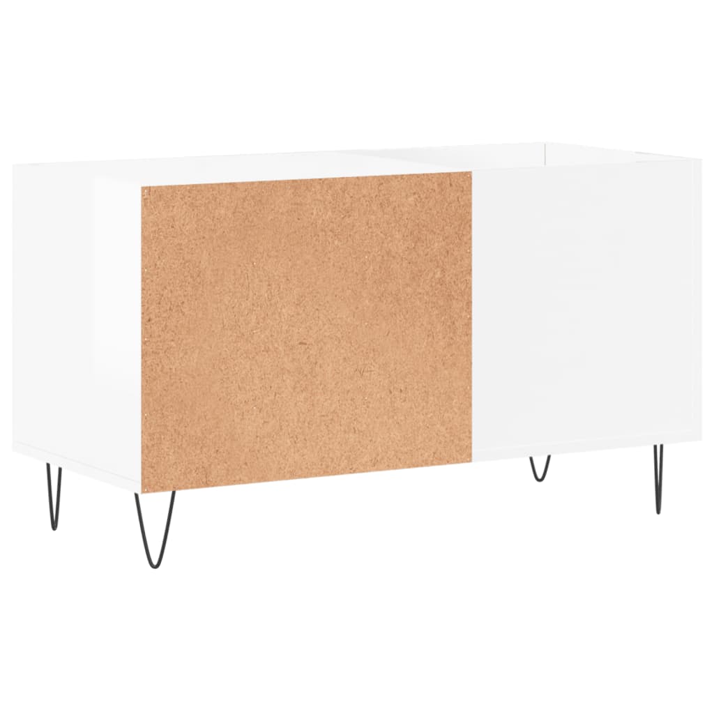 Armoire à disques blanc brillant 85x38x48 cm bois d'ingénierie - XIOS