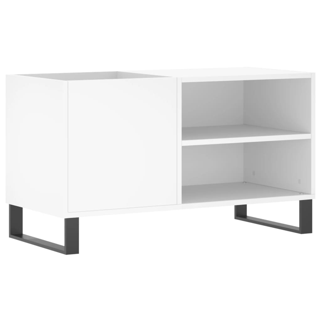 Armoire à disques blanc 85x38x48 cm bois d'ingénierie Fixations & meubles de rangement multimédia vidaXL
