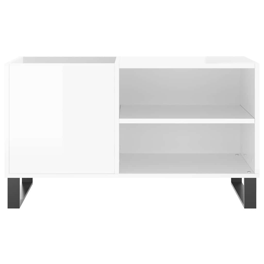Armoire à disques blanc brillant 85x38x48 cm bois d'ingénierie - XIOS