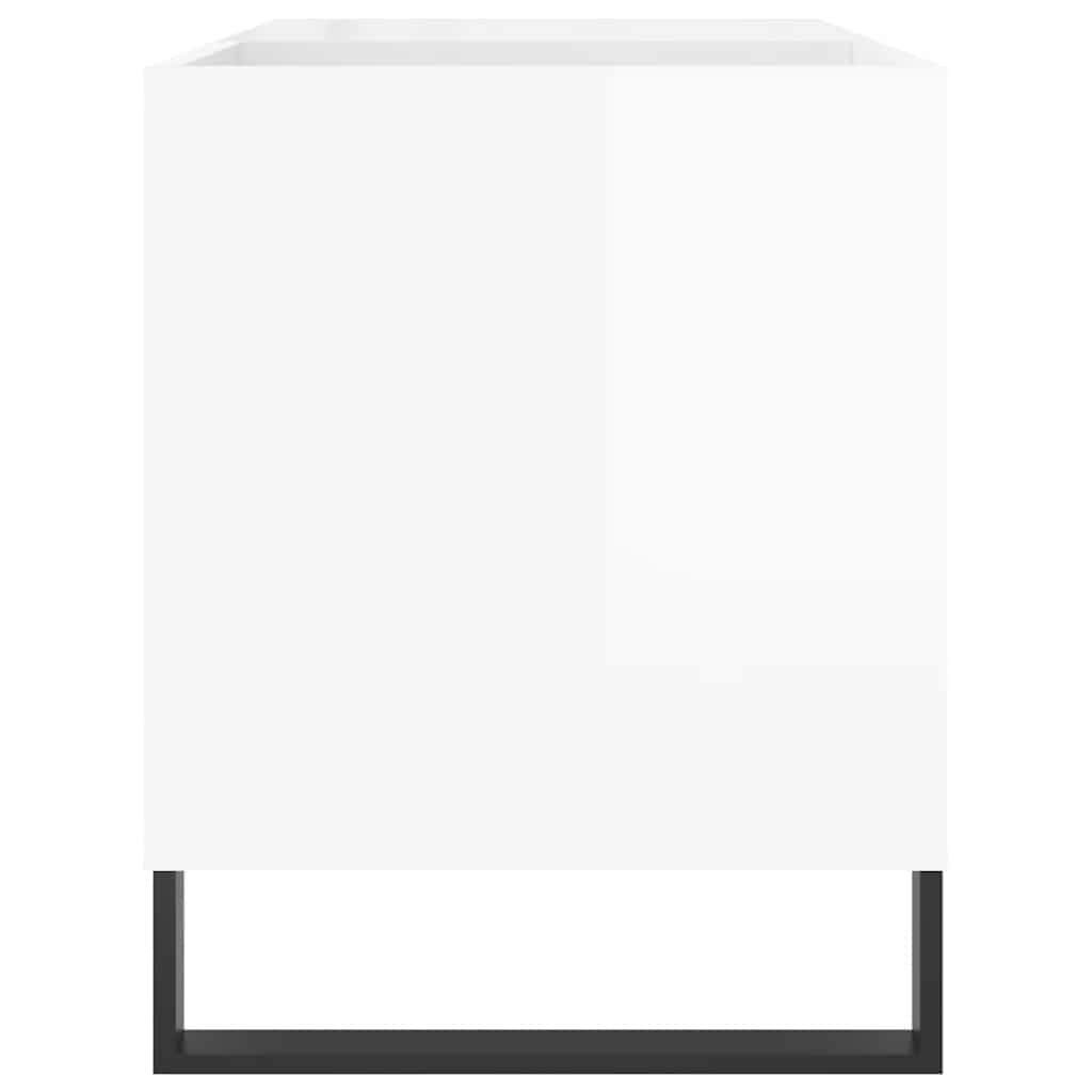 Armoire à disques blanc brillant 85x38x48 cm bois d'ingénierie - XIOS