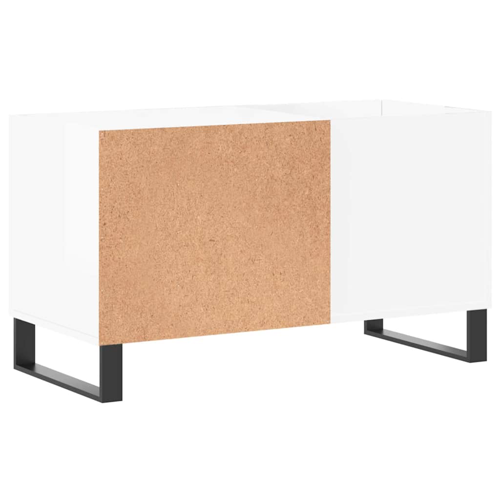 Armoire à disques blanc brillant 85x38x48 cm bois d'ingénierie - XIOS