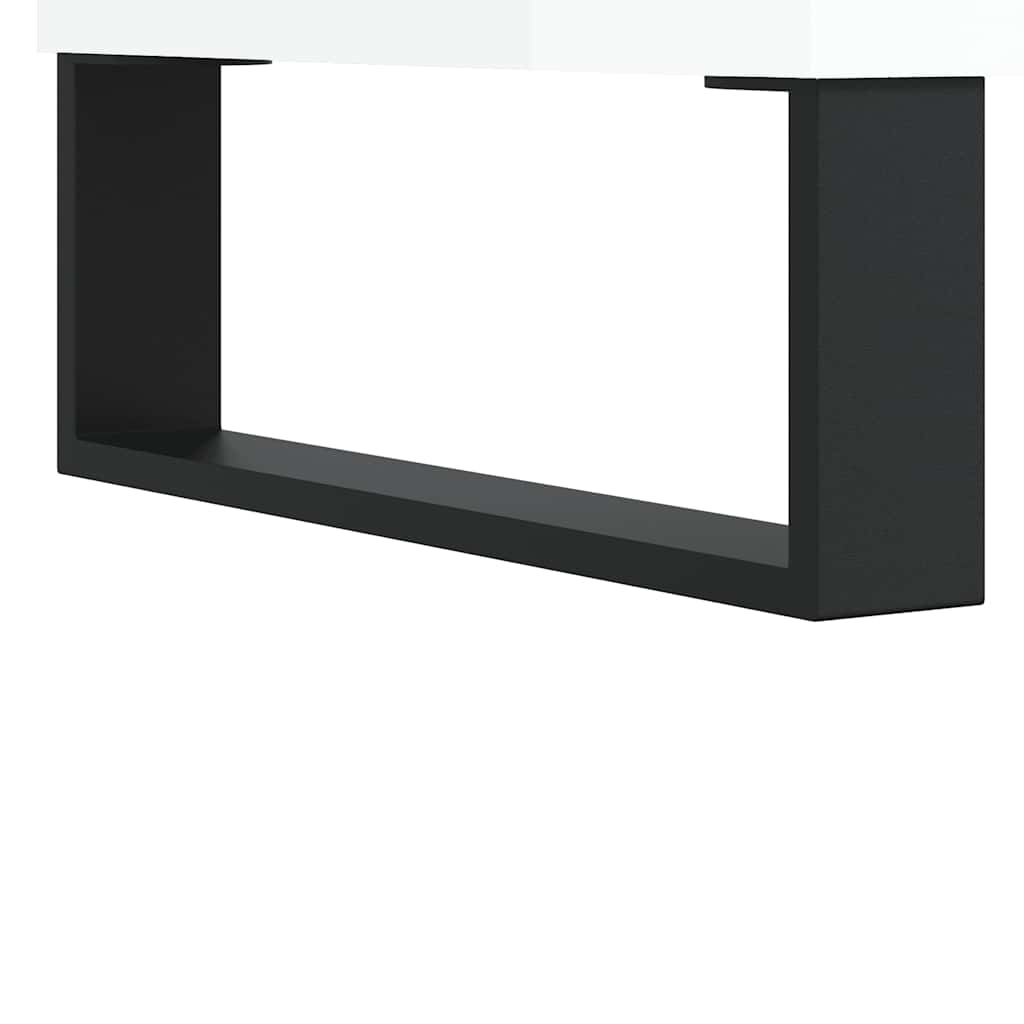 Armoire à disques blanc brillant 85x38x48 cm bois d'ingénierie - XIOS