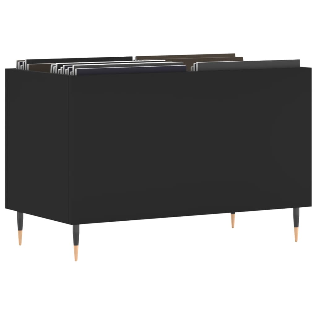 Armoire à disques noir 74,5x38x48 cm bois d'ingénierie - XIOS