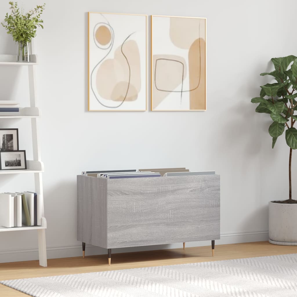 Armoire à disques sonoma gris 74,5x38x48 cm bois d'ingénierie - XIOS