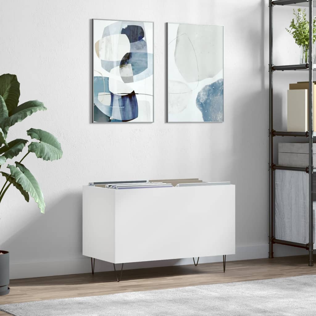 Armoire à disques blanc 74,5x38x48 cm bois d'ingénierie - XIOS