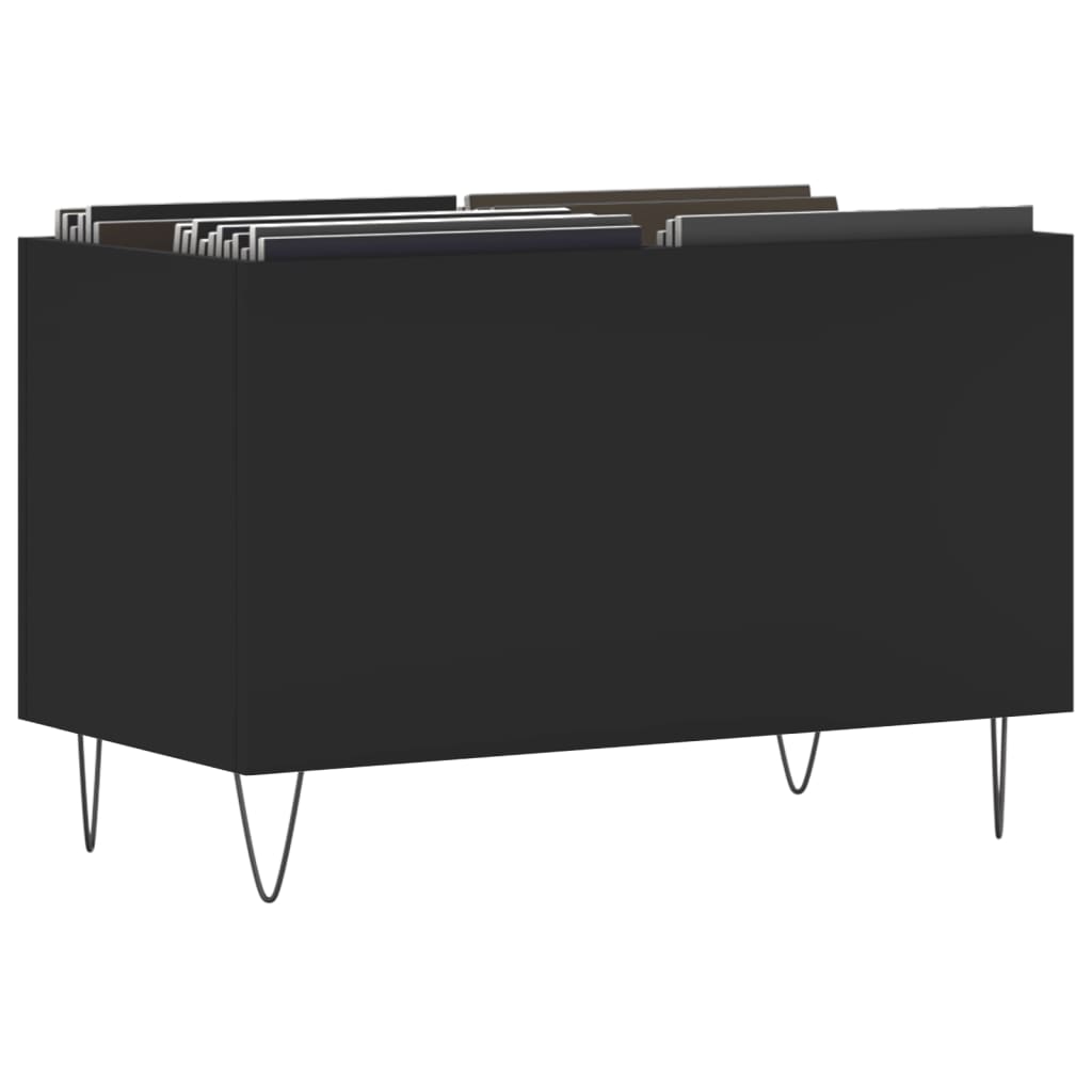 Armoire à disques noir 74,5x38x48 cm bois d'ingénierie - XIOS