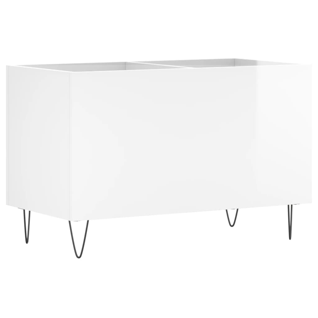 Armoire à disques blanc brillant 74,5x38x48cm bois d'ingénierie - XIOS