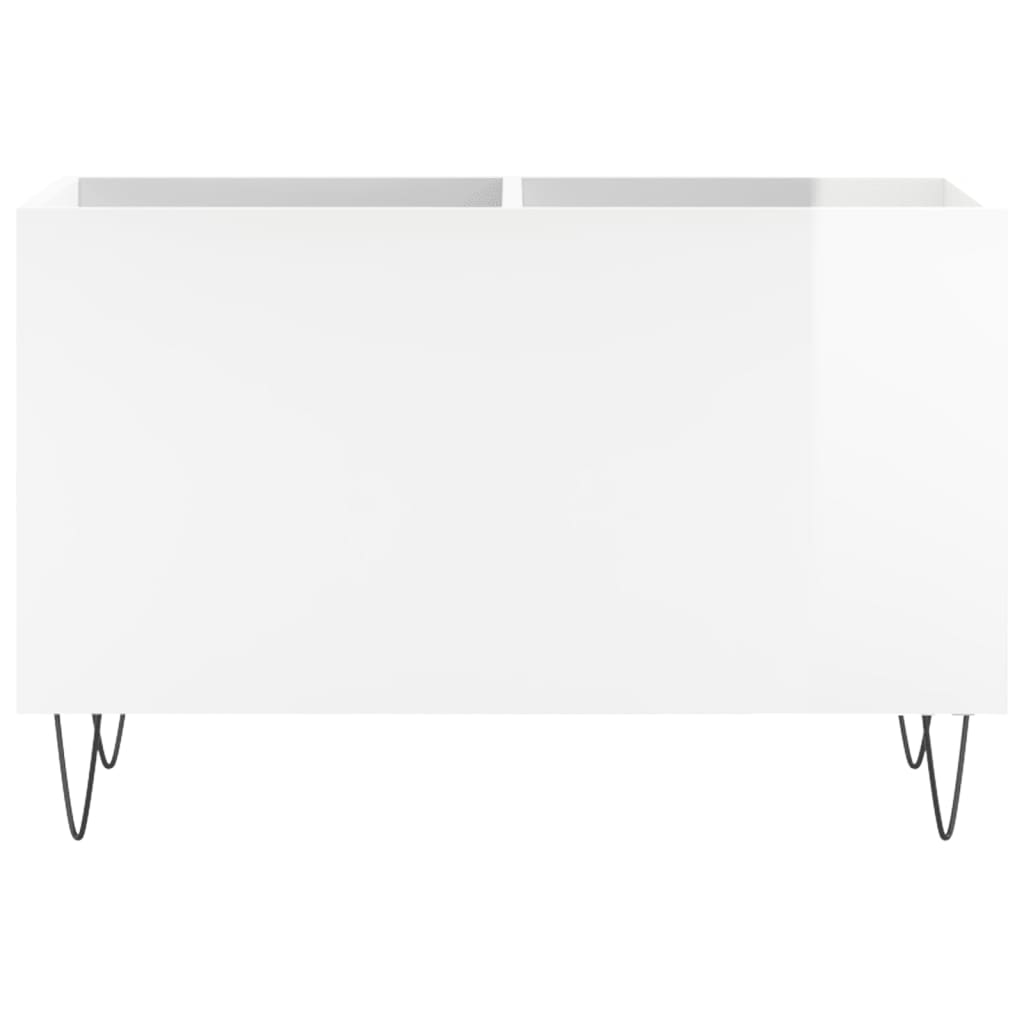 Armoire à disques blanc brillant 74,5x38x48cm bois d'ingénierie - XIOS