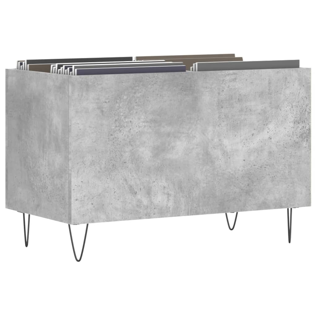 Armoire à disques gris béton 74,5x38x48 cm bois d'ingénierie - XIOS