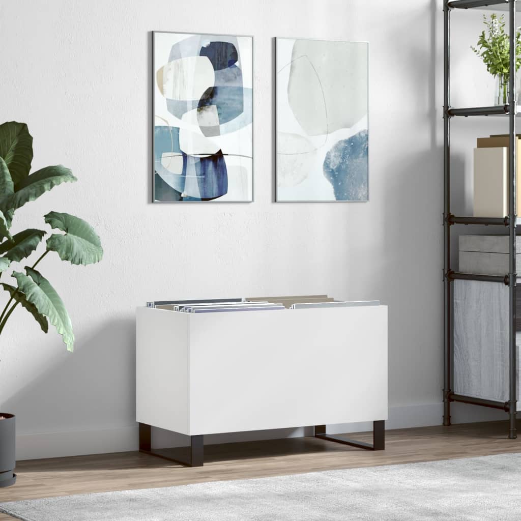 Armoire à disques blanc 74,5x38x48 cm bois d'ingénierie - XIOS