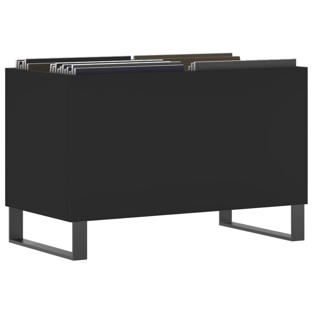 Armoire à disques noir 74,5x38x48 cm bois d'ingénierie - XIOS