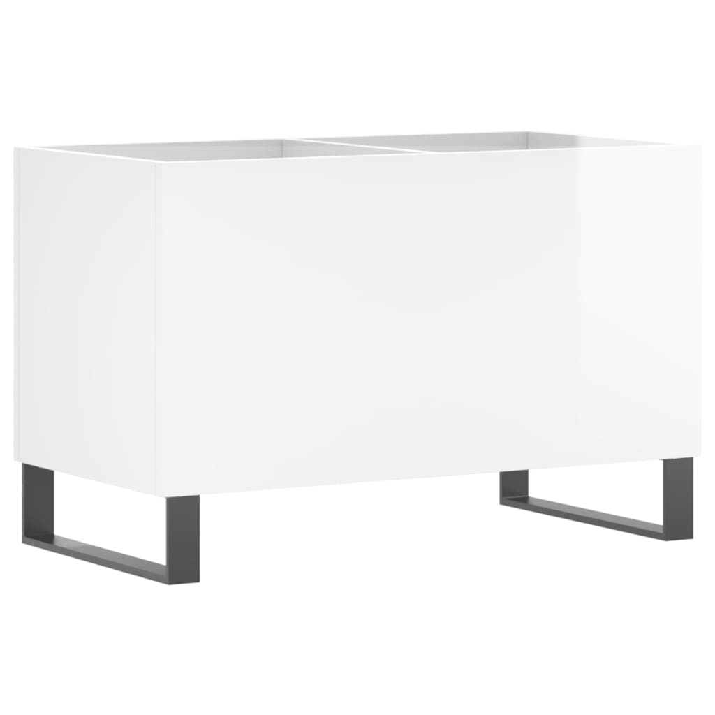 Armoire à disques blanc brillant 74,5x38x48cm bois d'ingénierie - XIOS