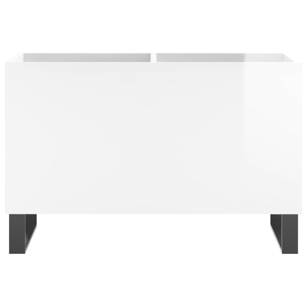 Armoire à disques blanc brillant 74,5x38x48cm bois d'ingénierie - XIOS