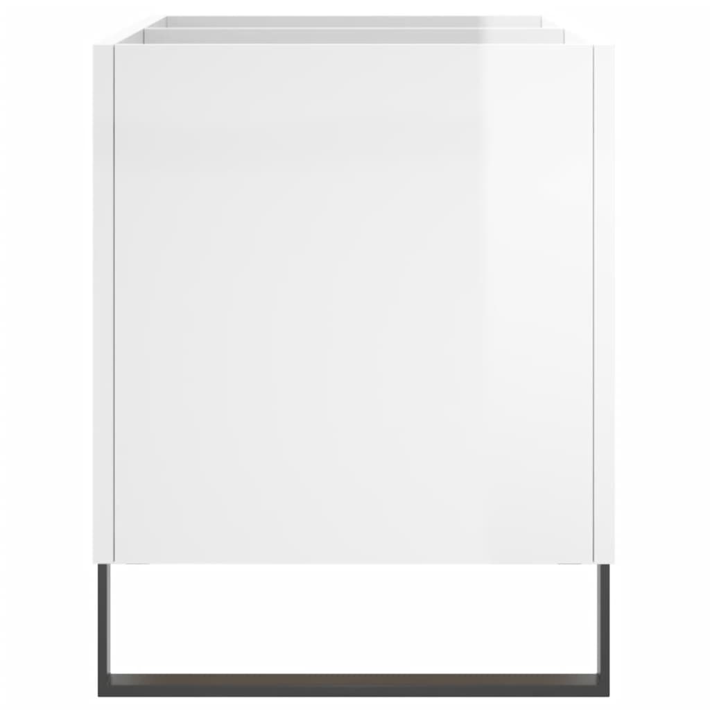 Armoire à disques blanc brillant 74,5x38x48cm bois d'ingénierie - XIOS