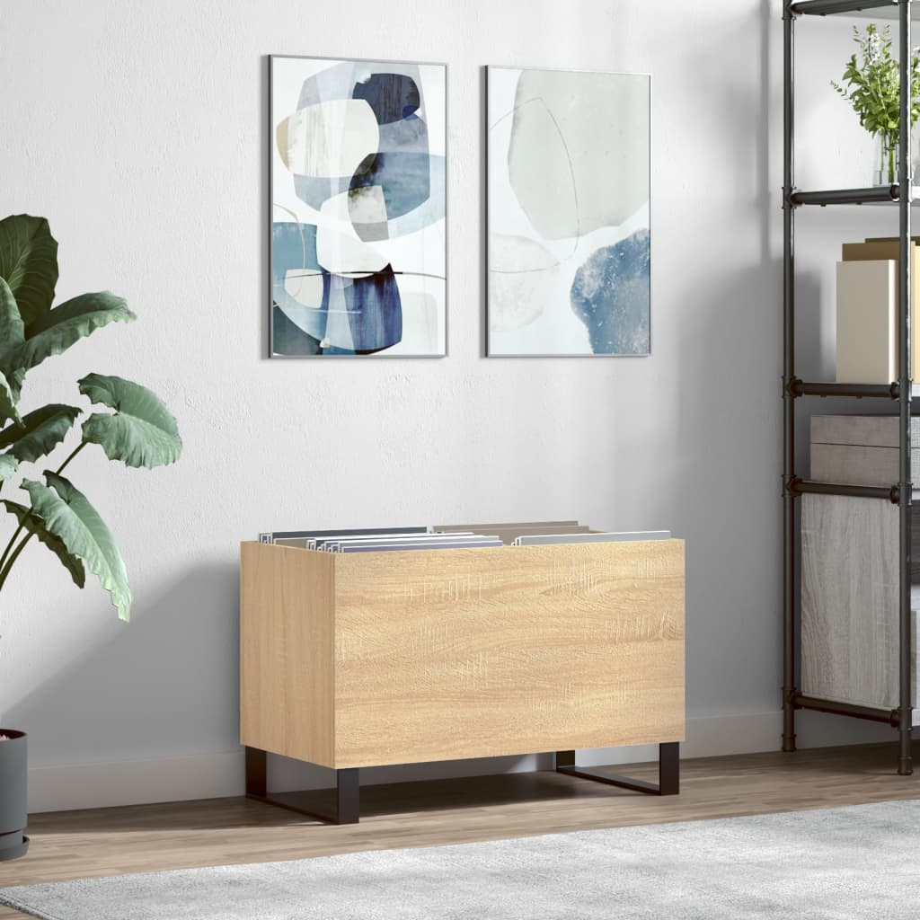 Armoire à disques chêne sonoma 74,5x38x48 cm bois d'ingénierie - XIOS