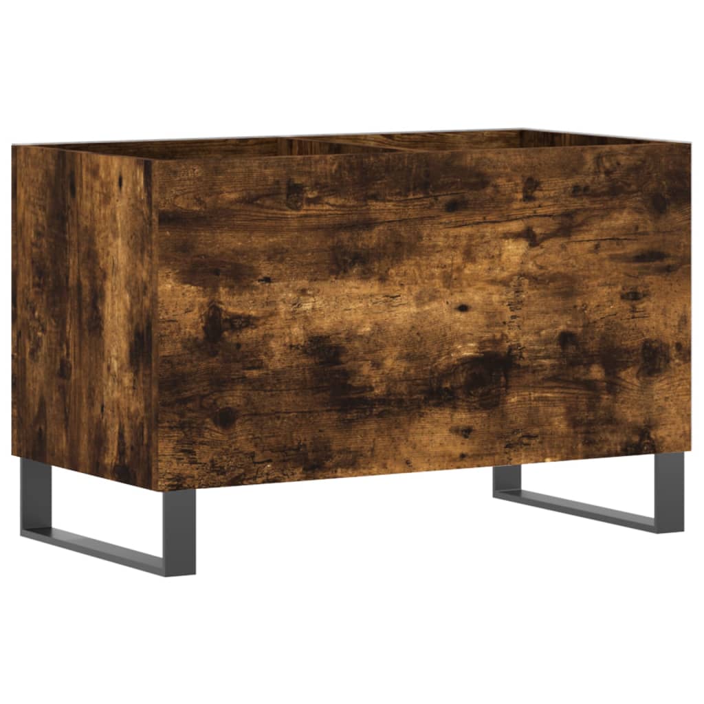 Armoire à disques chêne fumé 74,5x38x48 cm bois d'ingénierie - XIOS