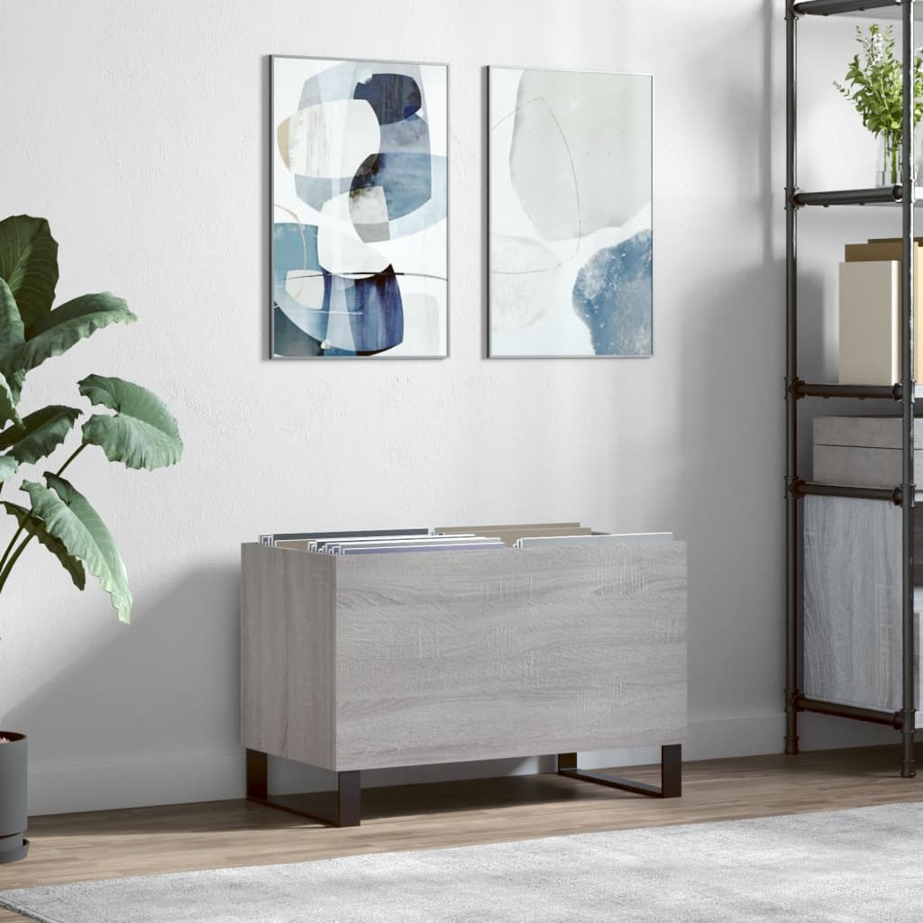 Armoire à disques sonoma gris 74,5x38x48 cm bois d'ingénierie XIOS