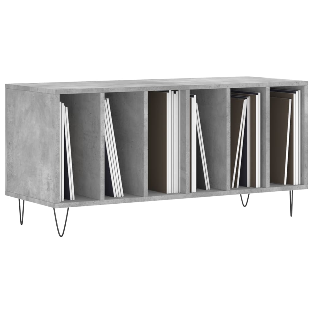 Armoire à disques gris béton 100x38x48 cm bois d'ingénierie - XIOS