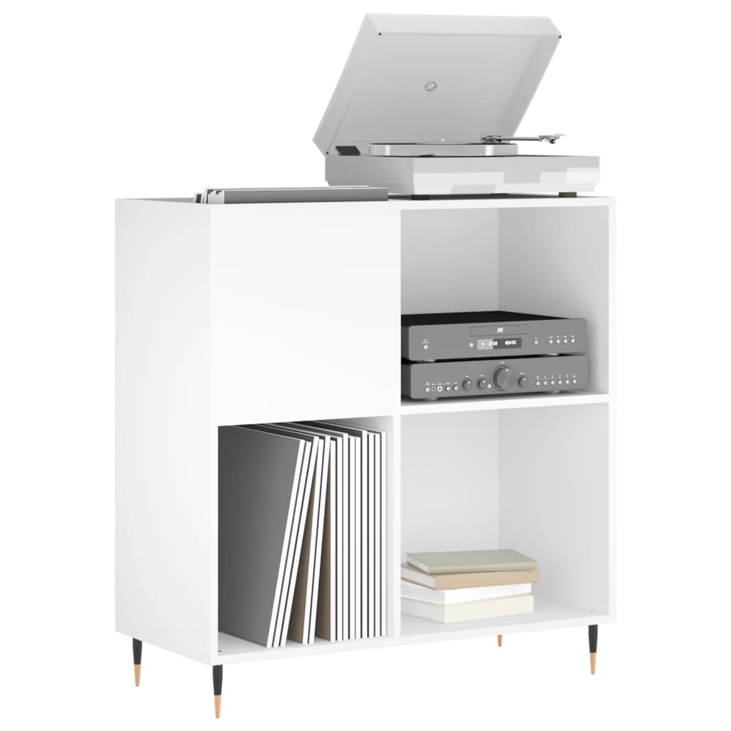 Armoire à disques blanc 84,5x38x89 cm bois d'ingénierie - XIOS