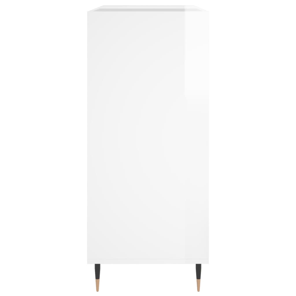 Armoire à disques blanc brillant 84,5x38x89cm bois d'ingénierie - XIOS